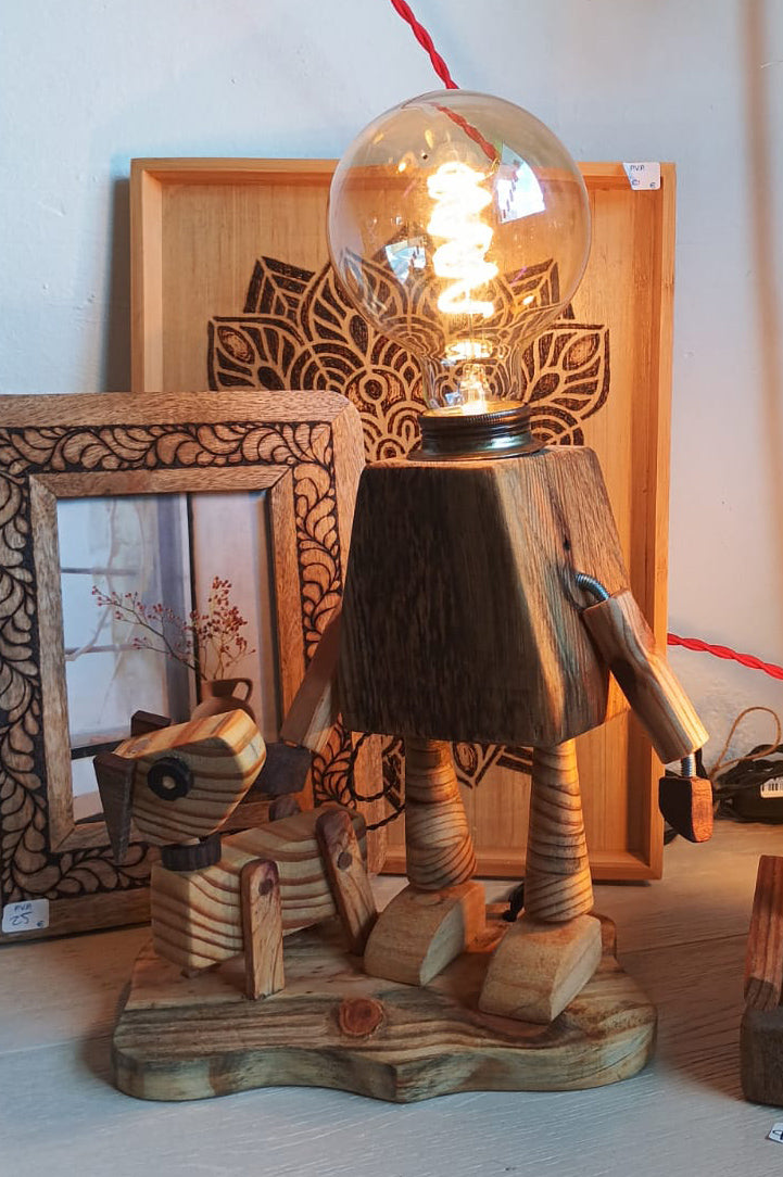 Lámpara NIÑA CON PERRITO (Bajo pedido)