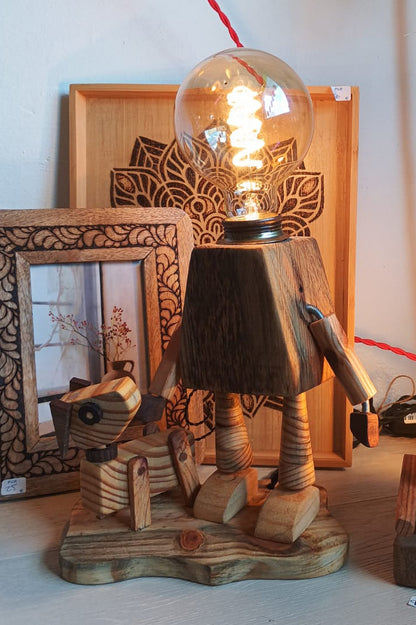 Lámpara NIÑA CON PERRITO (Bajo pedido)